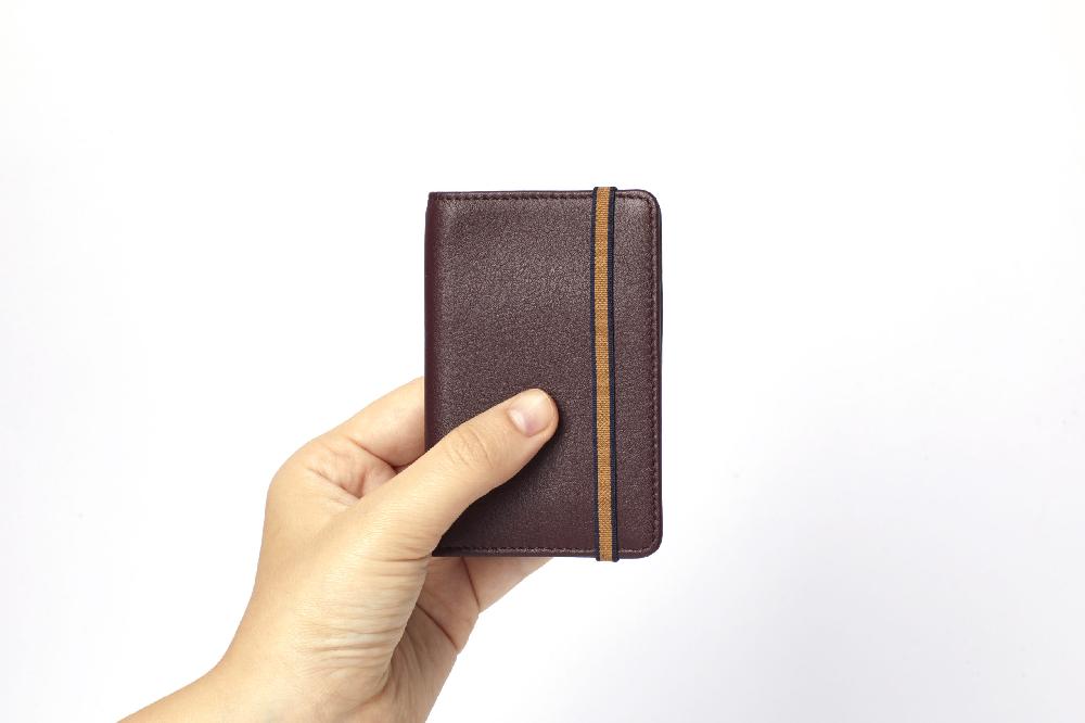 Carré Royal Porte-cartes Bordeaux Avec élastique De Carré Royal