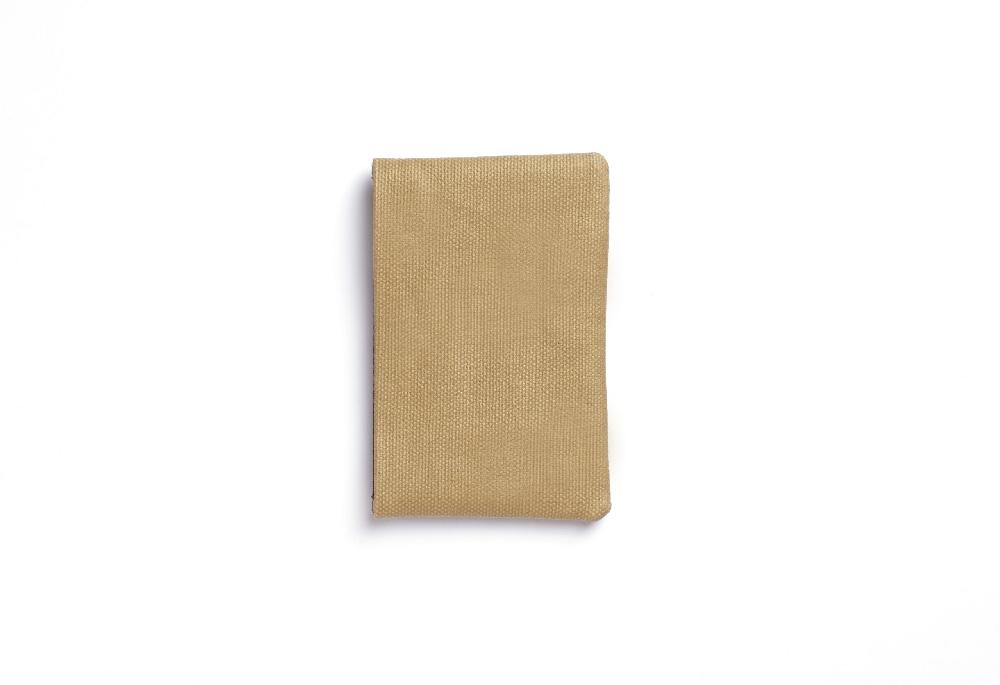 carré royal Porte-cartes en toile Beige et cuir par Carré Royal par Carré Royal