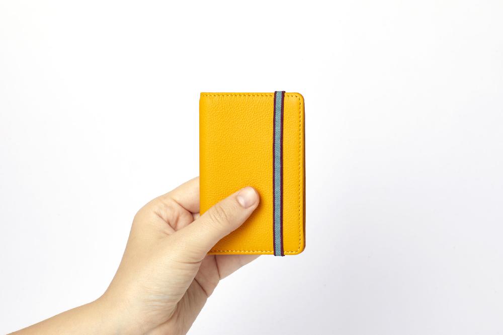 Carré Royal Porte-cartes Jaune Avec élastique De Carré Royal