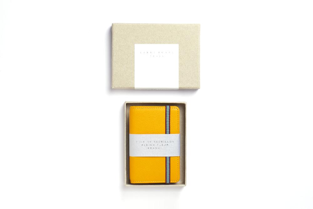 Carré Royal Porte-cartes Jaune Avec élastique De Carré Royal