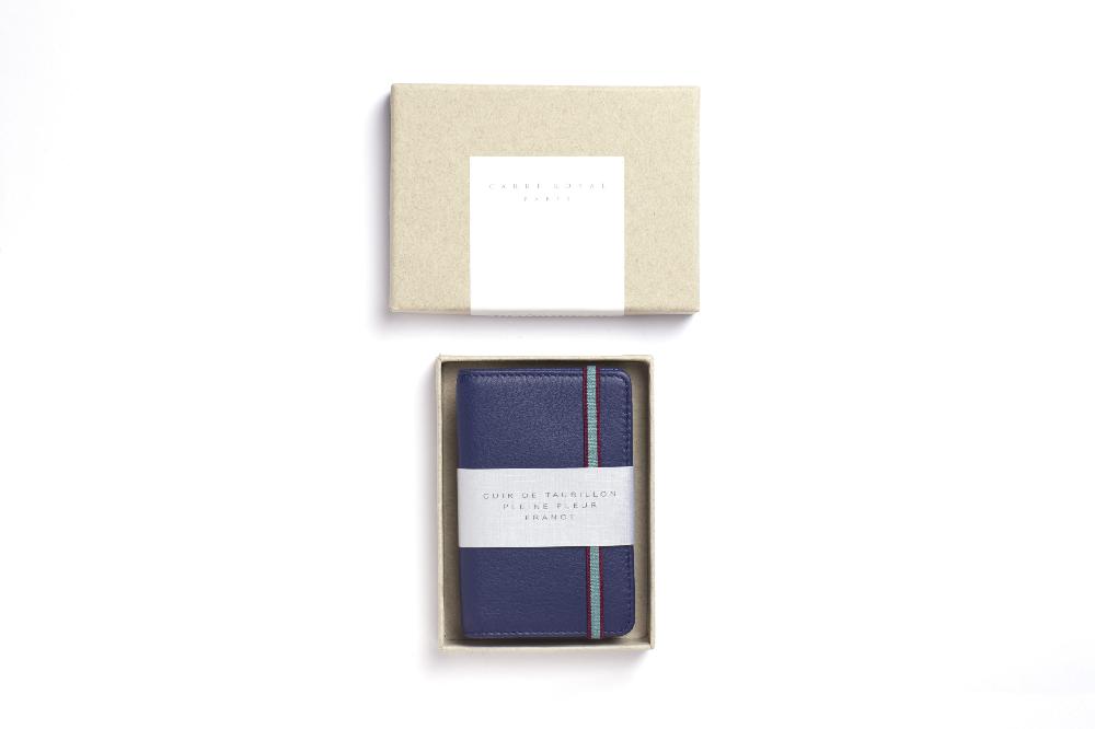 Carré Royal Porte-cartes Marine Avec élastique De Carré Royal