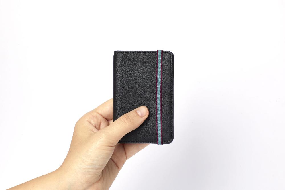 Carré Royal Porte-cartes Noir Avec élastique De Carré Royal