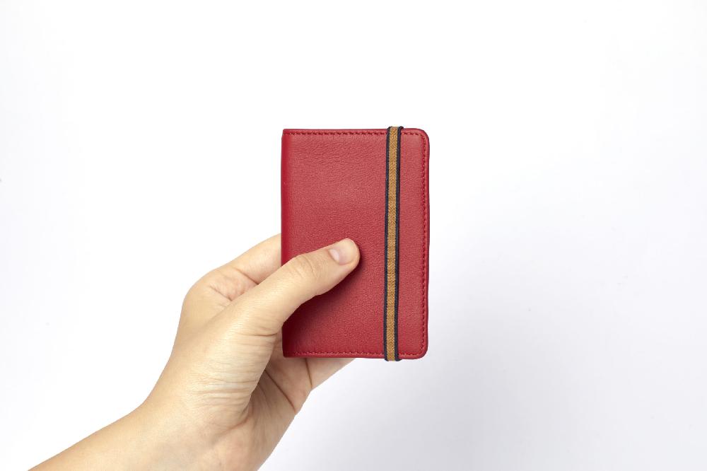 Carré Royal Porte-cartes Rouge Avec élastique De Carré Royal