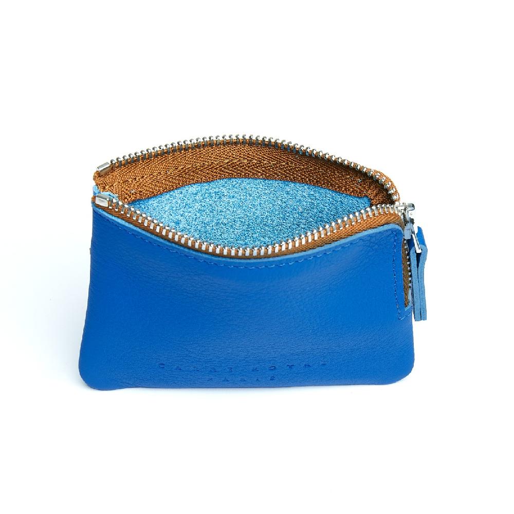 carré royal Porte-monnaie Bleu Ciel en Cuir - Carré Royal