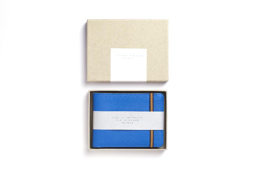 Carré Royal Portefeuille Bleu-ciel Avec élastique De Carré Royal 11.5x8.5