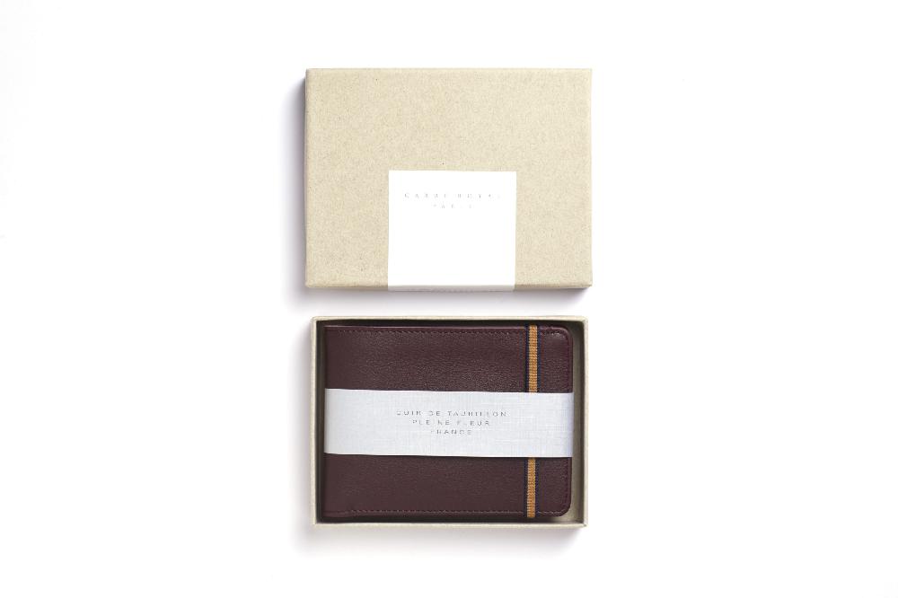 Carré Royal Portefeuille Bordeaux Avec élastique De Carré Royal