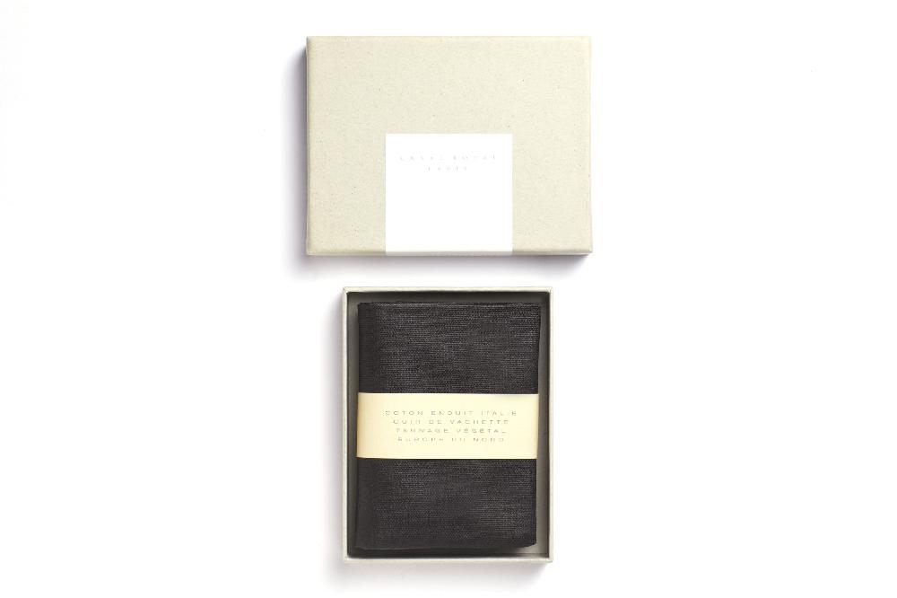 Carré Royal Portefeuille Compact En Toile Marron Et Cuir Par Carré Royal