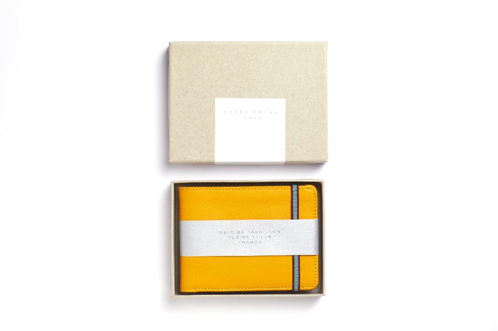 Carré Royal Portefeuille Jaune Avec élastique De Carré Royal 11.5x8.5