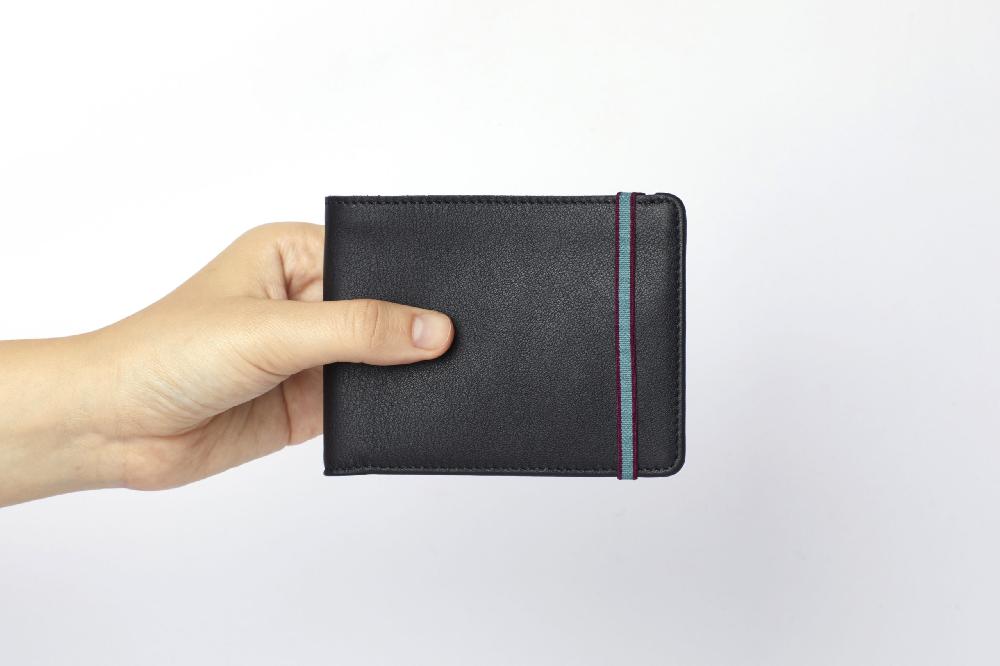 Carré Royal Portefeuille Noir Avec élastique De Carré Royal 11.5x8.5