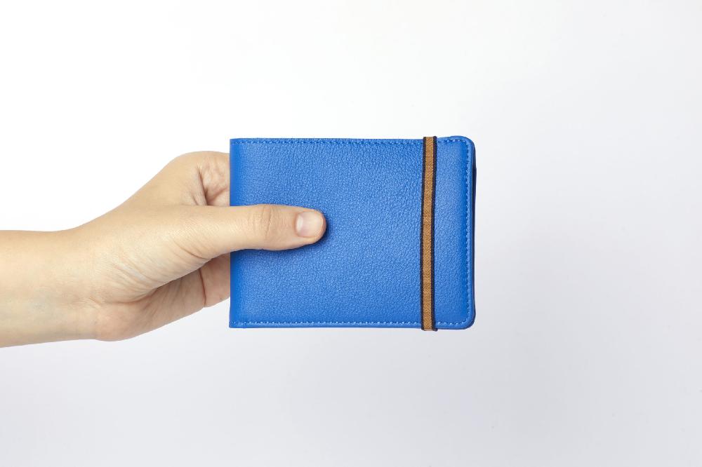 Carré Royal Portefeuille-portemonnaie Bleu-ciel Avec élastique De Carré Royal