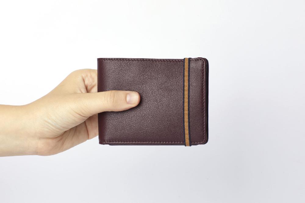 Carré Royal Portefeuille-portemonnaie Bordeaux Avec élastique De Carré Royal