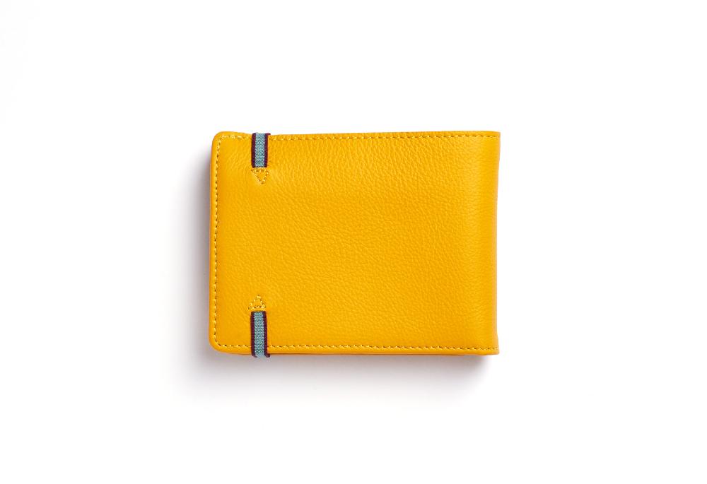 Carré Royal Portefeuille-portemonnaie Jaune Avec élastique De Carré Royal