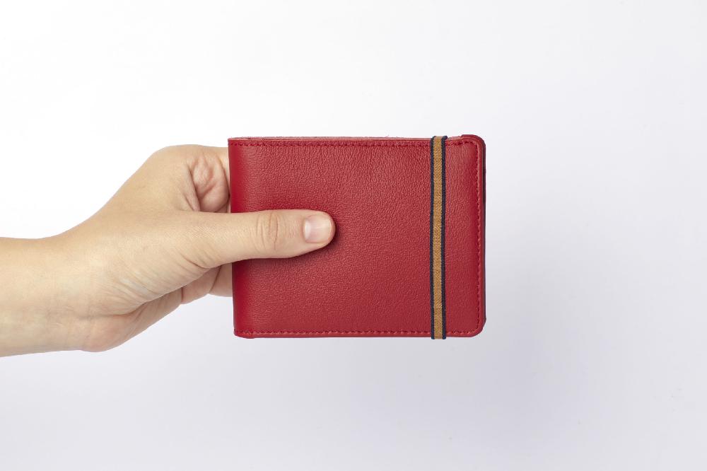 Carré Royal Portefeuille-portemonnaie Rouge Avec élastique De Carré Royal