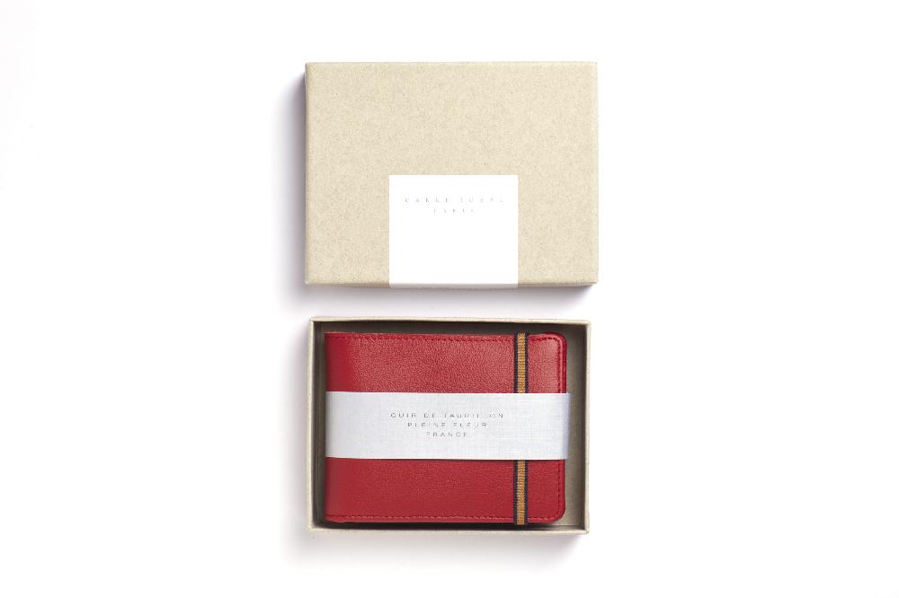 Carré Royal Portefeuille-portemonnaie Rouge Avec élastique De Carré Royal