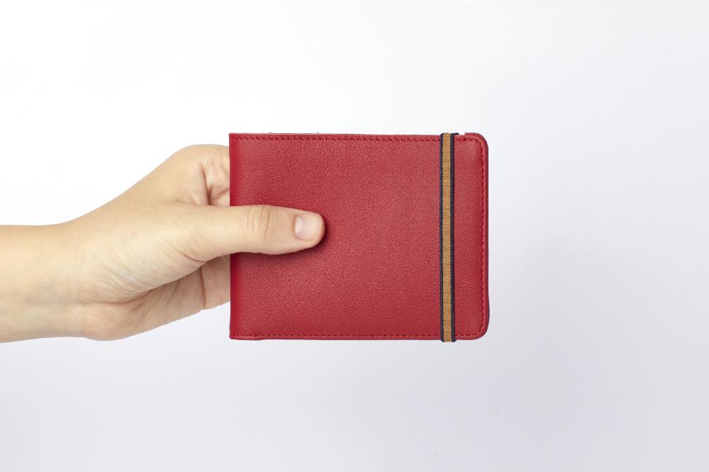 Carré Royal Portefeuille Rouge Avec élastique De Carré Royal 11.5x8.5