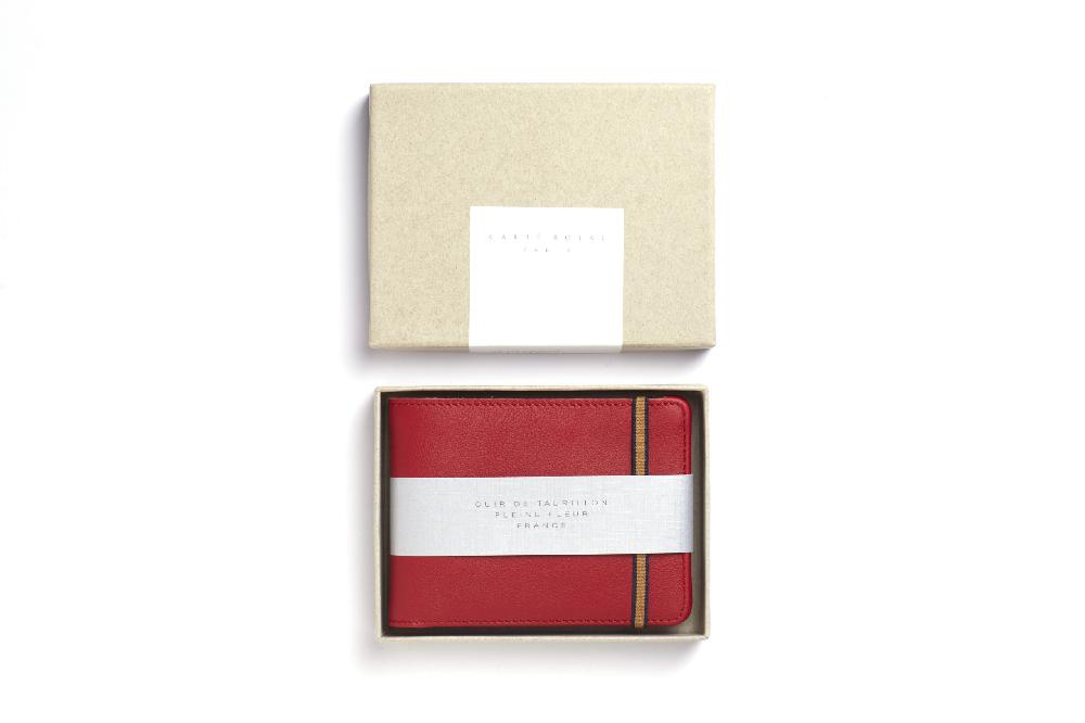 Carré Royal Portefeuille Rouge Avec élastique De Carré Royal 11.5x8.5
