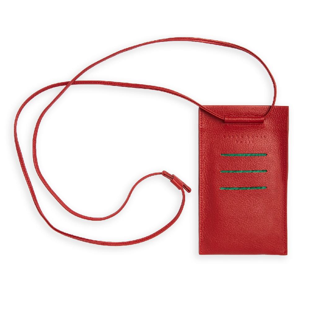 carré royal Red Necklace Phone Pouch by Carré Royal