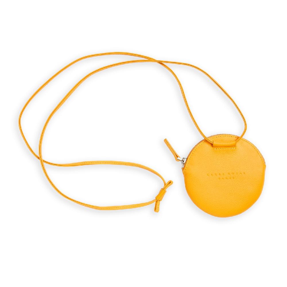 carré royal Yellow Mini Necklace Purse by Carré Royal