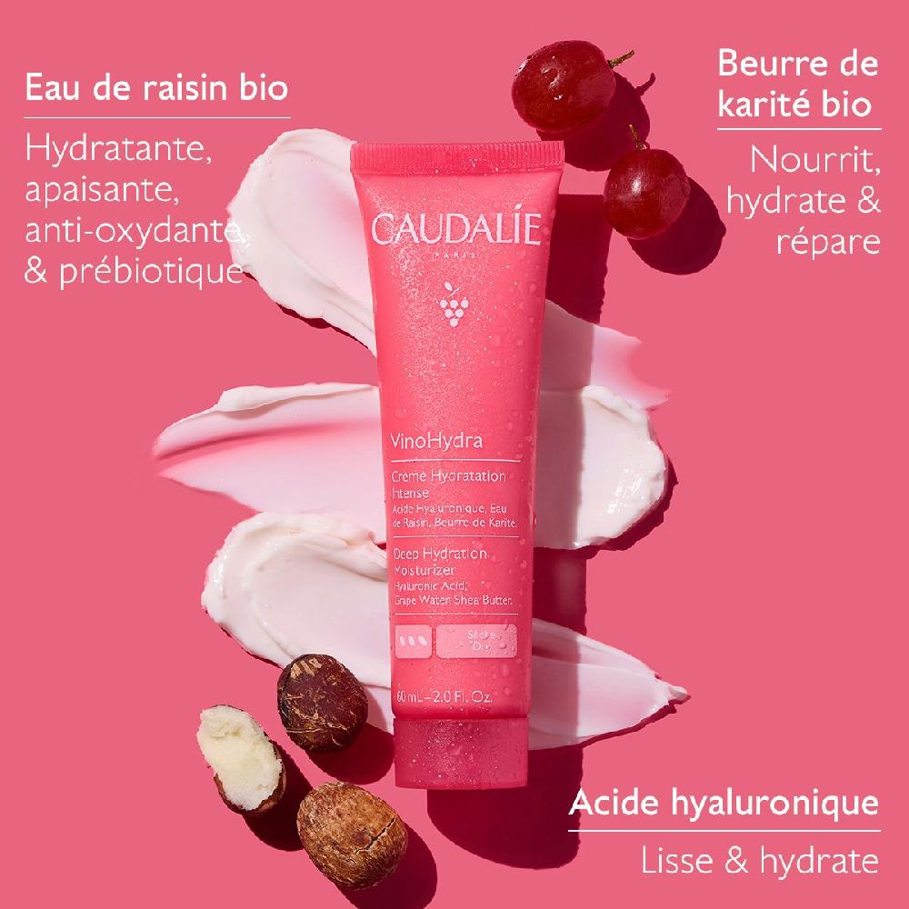 Caudalie Crème Hydratante Visage Peau Sèche - VinoHydra