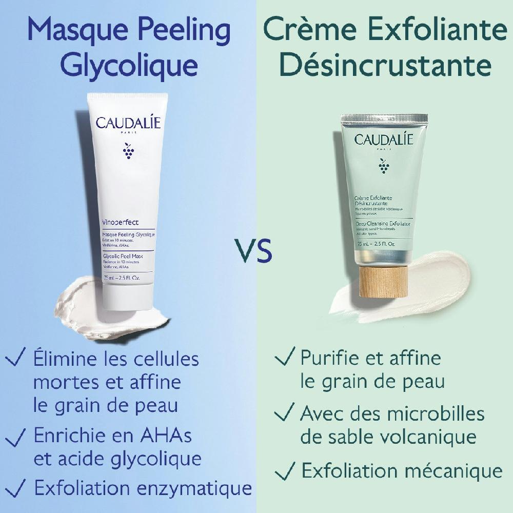 Caudalie Masque Peeling à L'Acide Glycolique - Vinoperfect