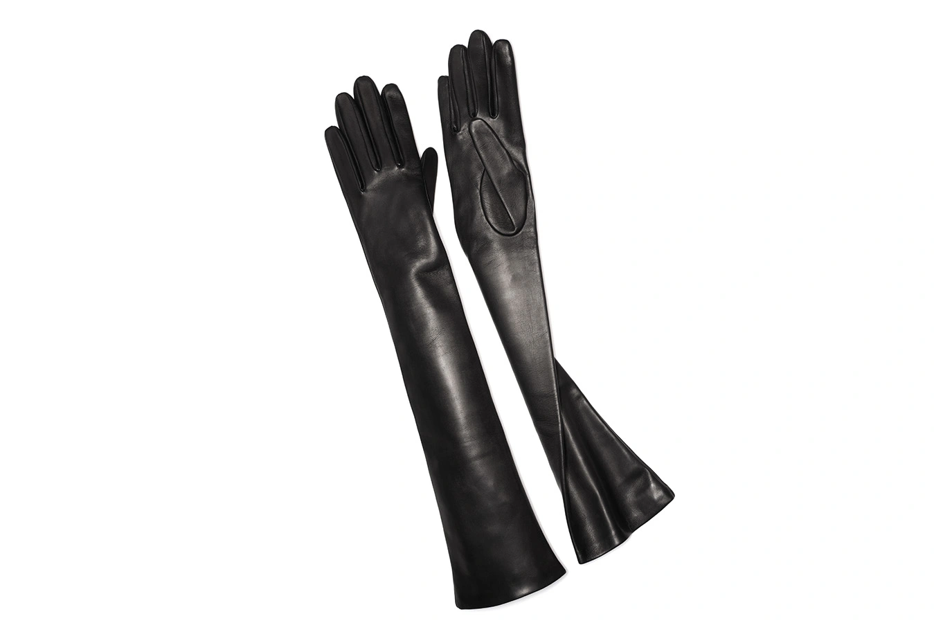 causse Gants Cuir Long Femme Or - Castiglione