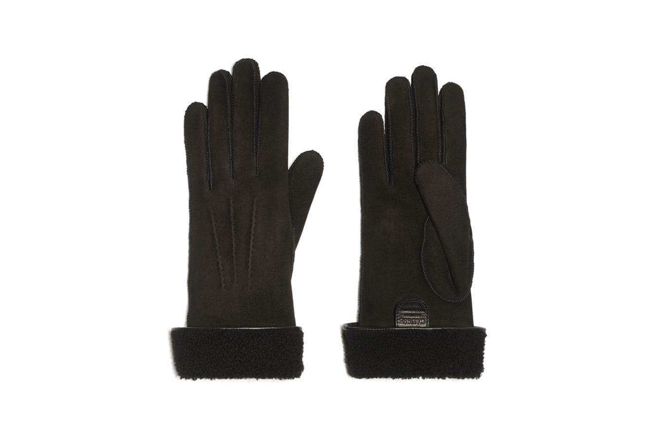 causse Gants Cuir Nubuck - Cortina Noir