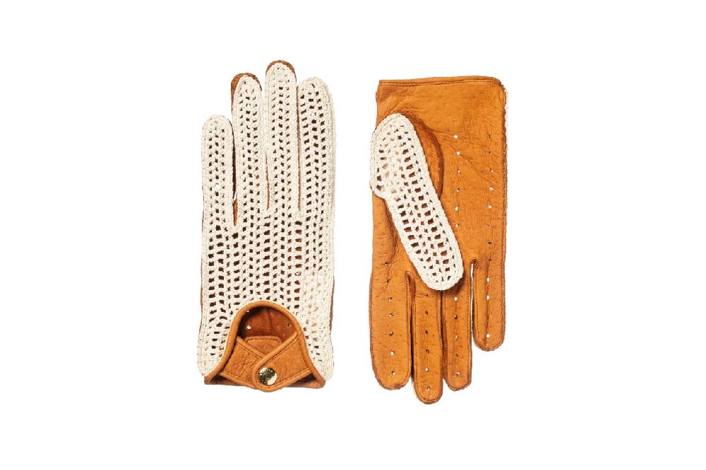 causse Gants de Conduite Pécari Femme - Rider Crochet