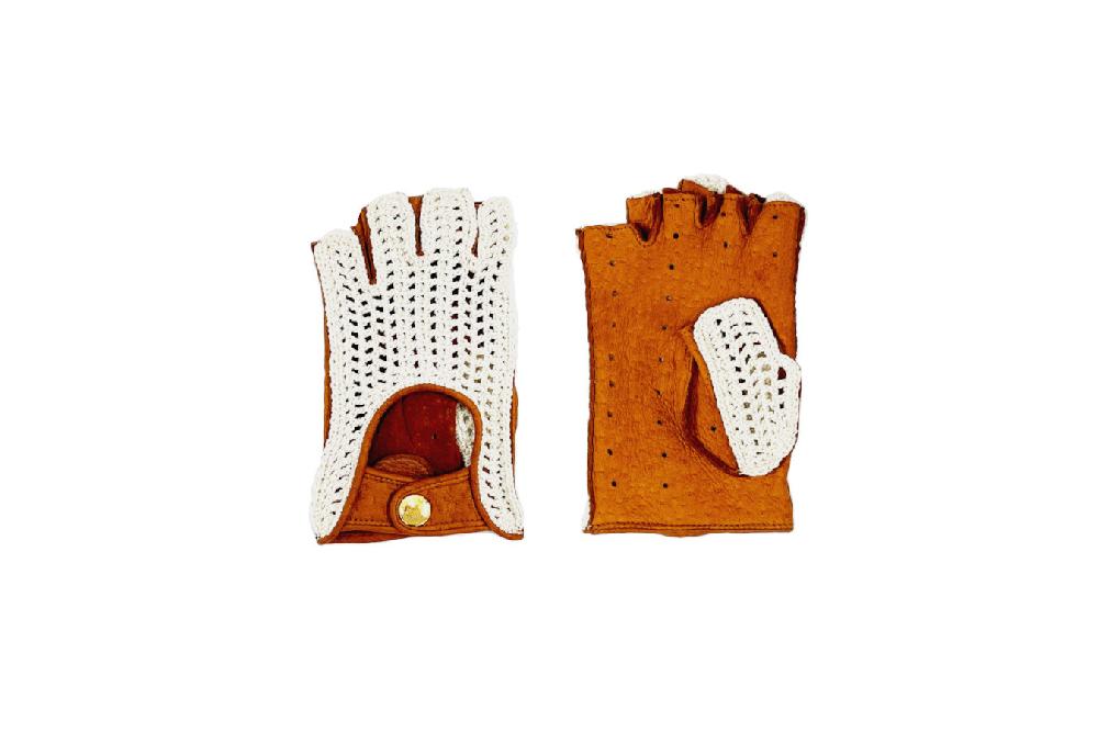 causse Gants de Conduite Pécari Femme - Rider Crochet