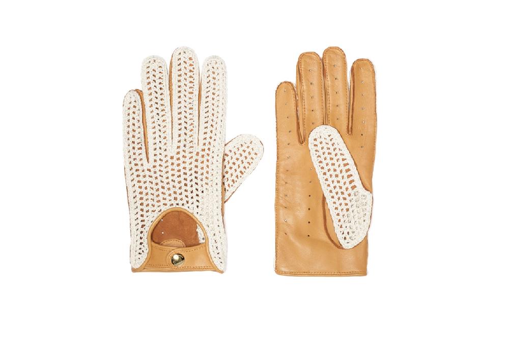 causse Gants Made in France pour la conduite - Rider Agneau Crochet