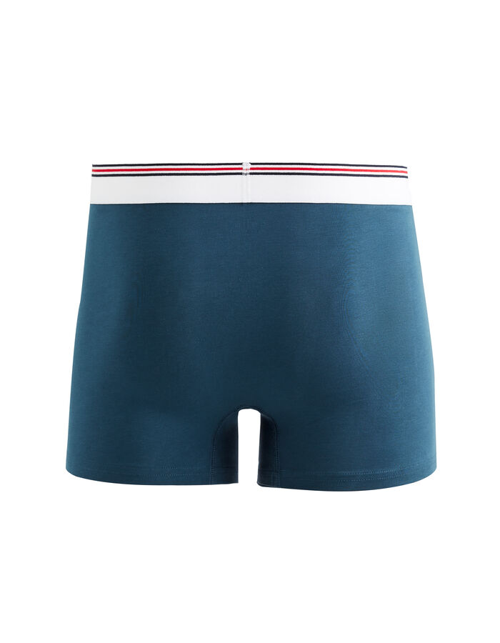 Celio Boxer Coton Stretch Ceinturé Contrastée - Marine