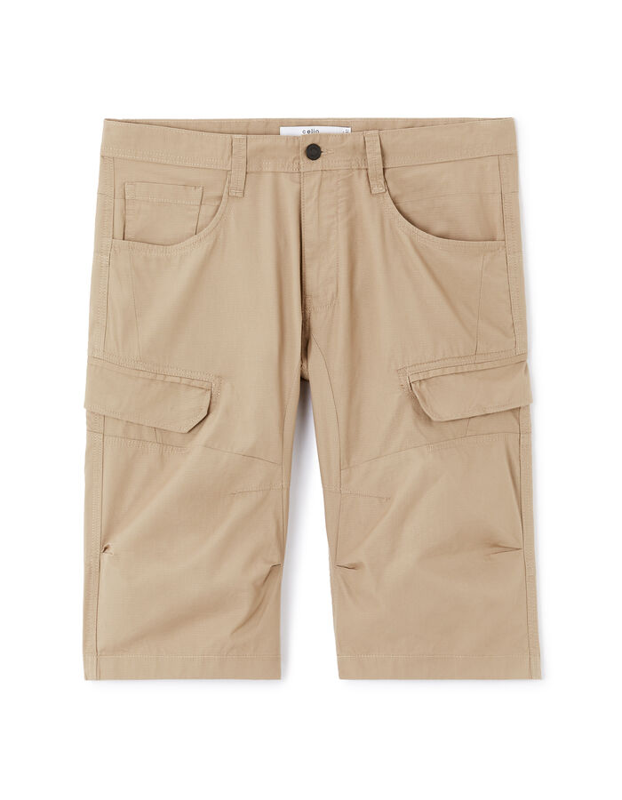 celio Bermuda 100% coton - beige
