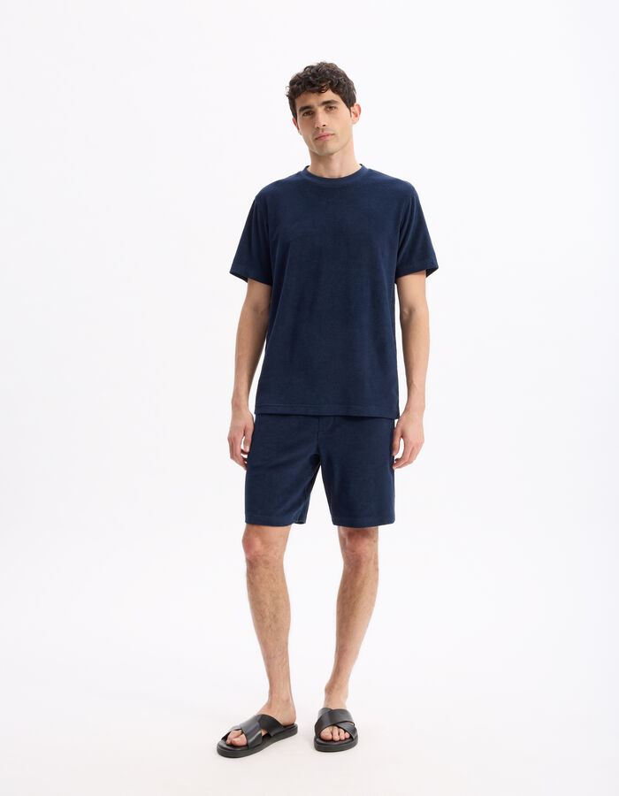 Celio Bermuda 100% Coton - Marine