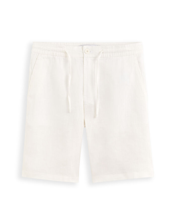 celio Bermuda 100% lin - blanc