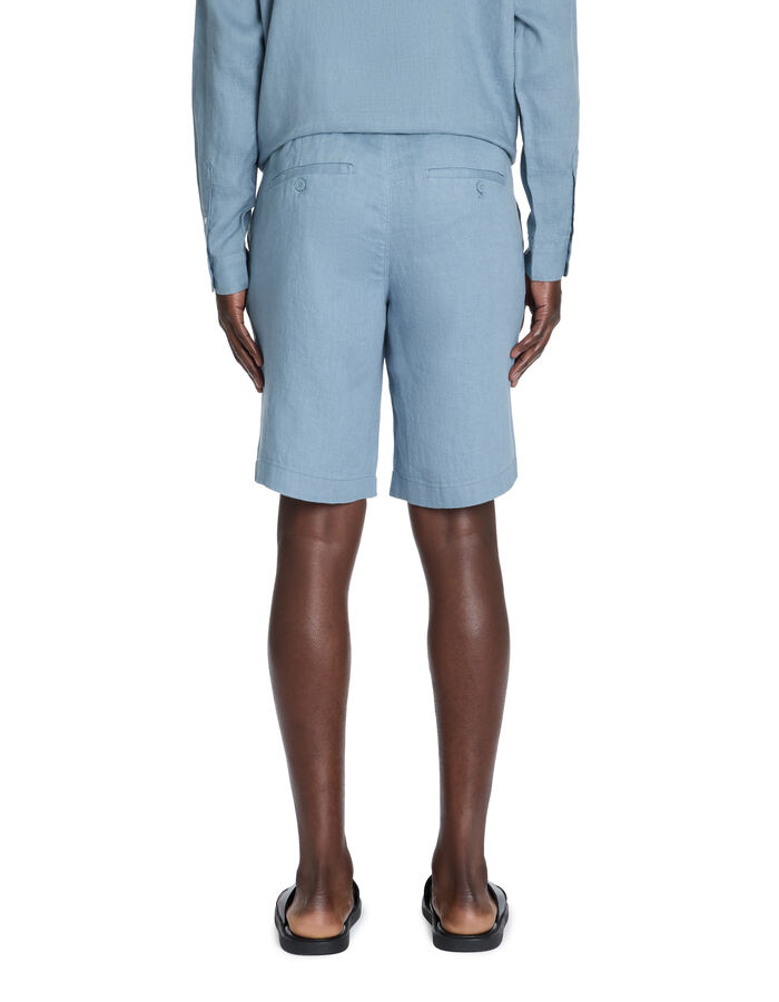 Celio Bermuda 100% Lin - Bleu