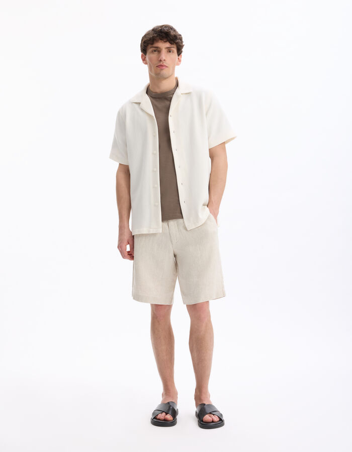 Celio Bermuda 100% Lin - Naturel