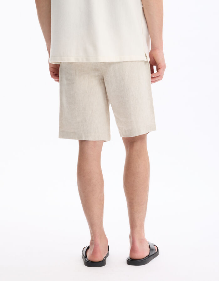 Celio Bermuda 100% Lin - Naturel
