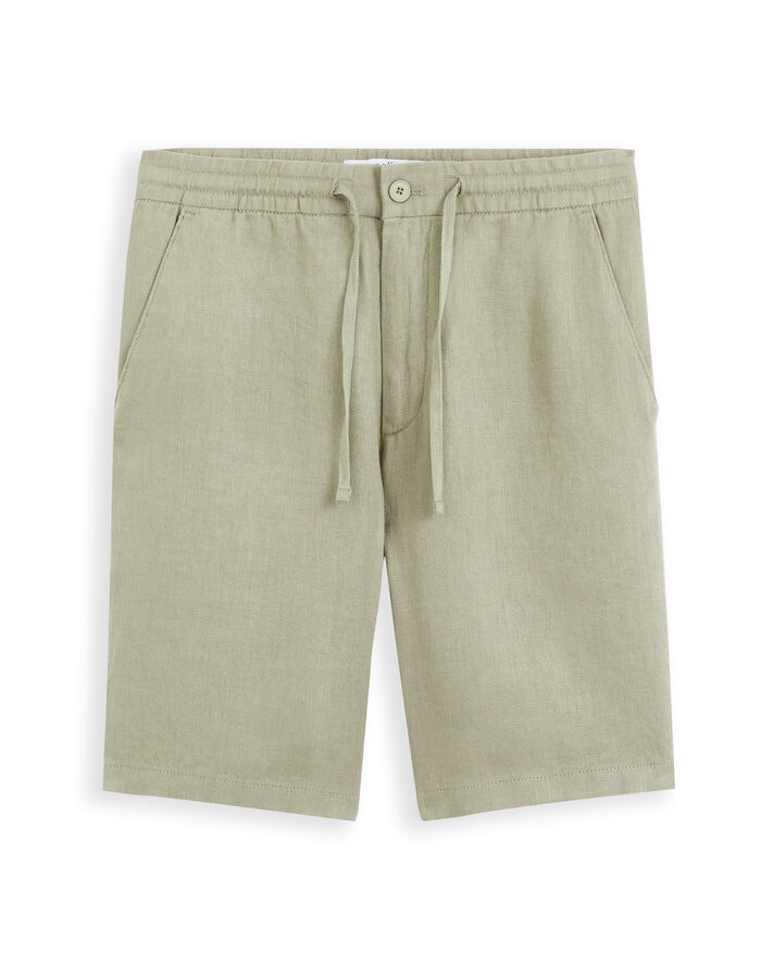 celio Bermuda 100% lin - vert sauge