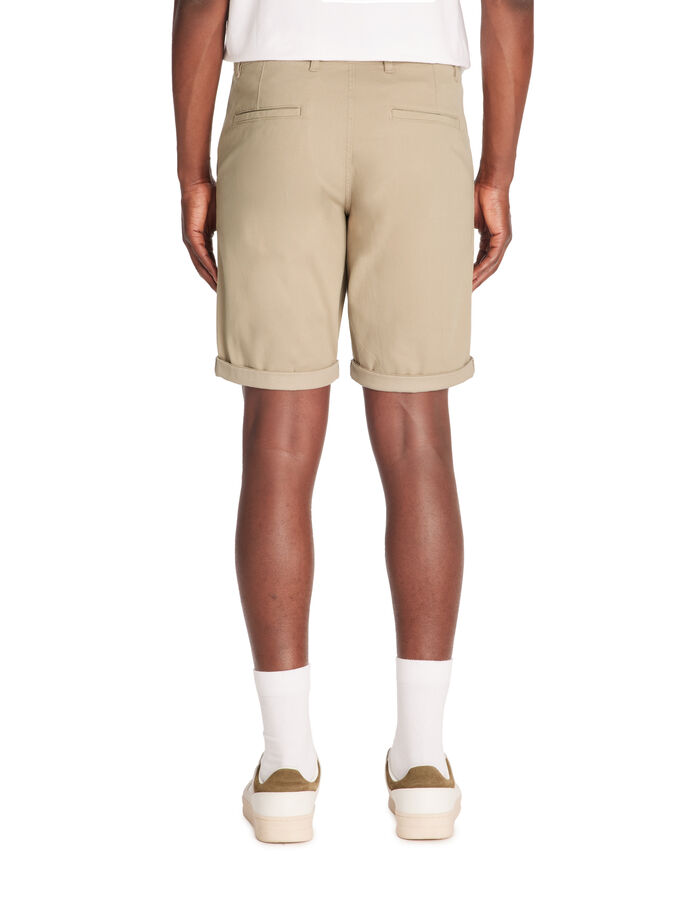 Celio Bermuda Chino En Coton Stretch - Beige Moyen