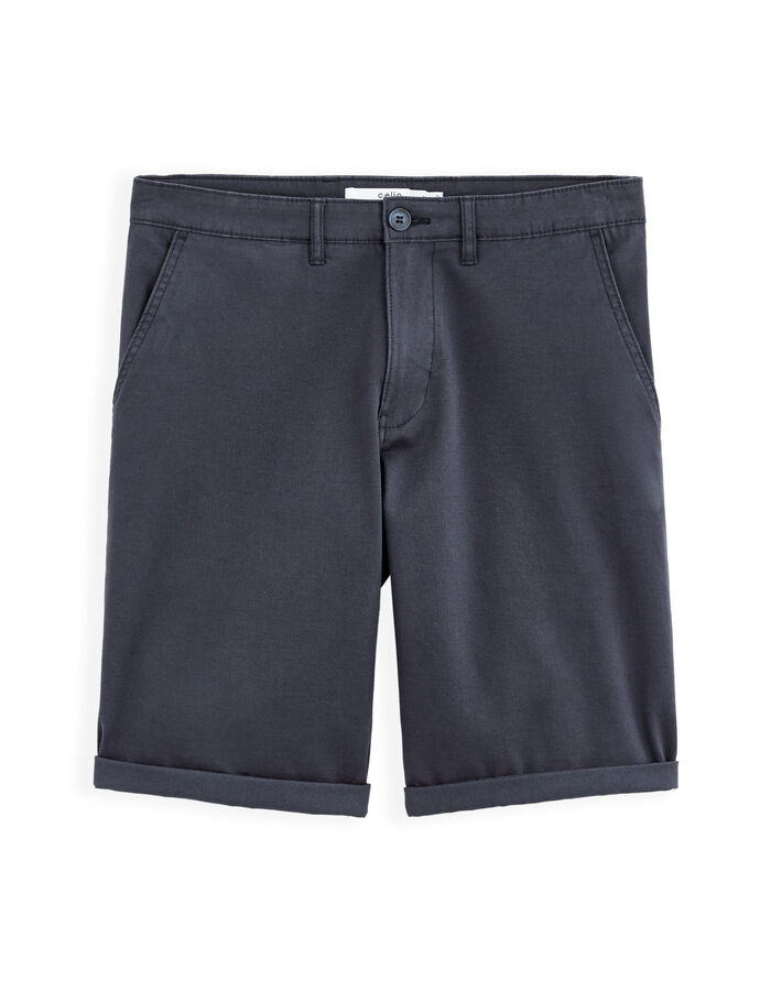 celio Bermuda chino en coton stretch - marine