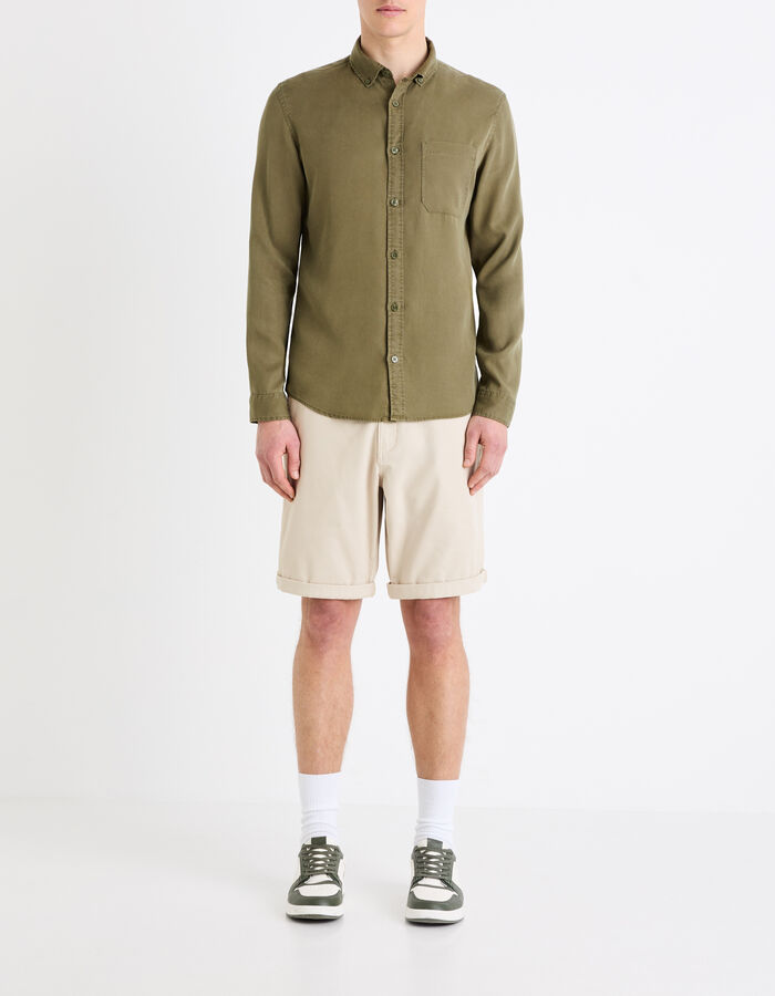 Celio Bermuda Chino En Coton Stretch - Sand