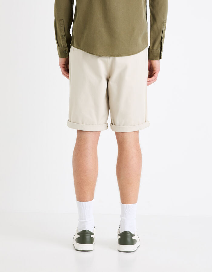 Celio Bermuda Chino En Coton Stretch - Sand
