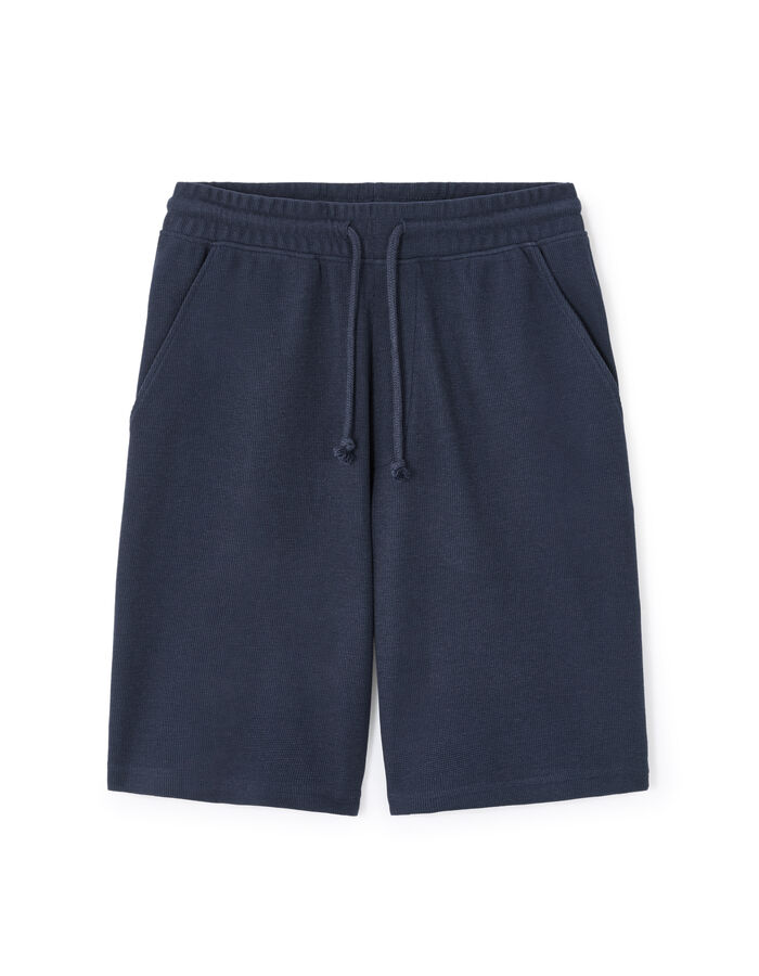 celio Bermuda coton mélangé - marine