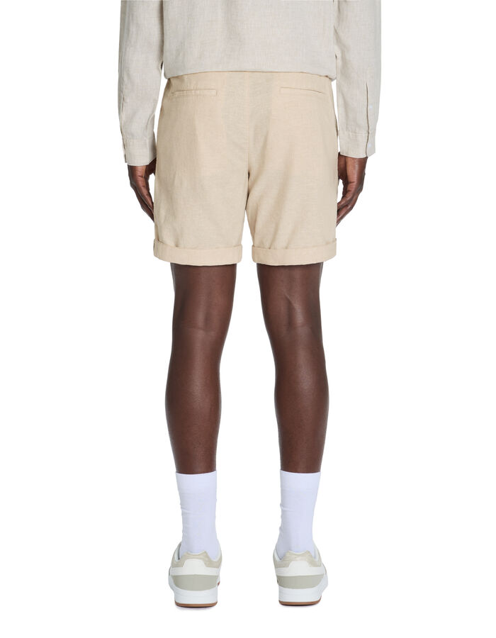 Celio Bermuda En Lin Et Coton - Beige