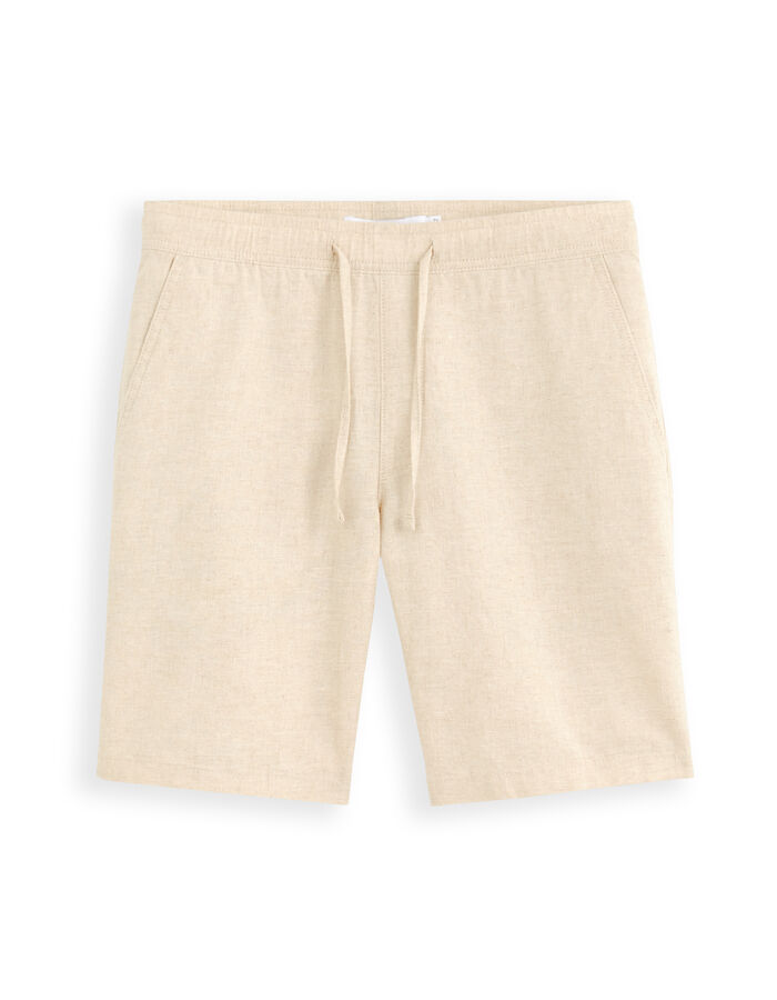 celio Bermuda en lin et coton - beige
