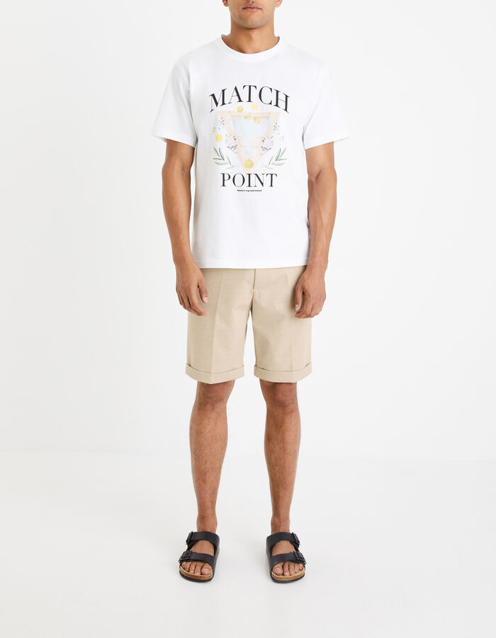 Celio Bermuda En Maille - Beige Clair