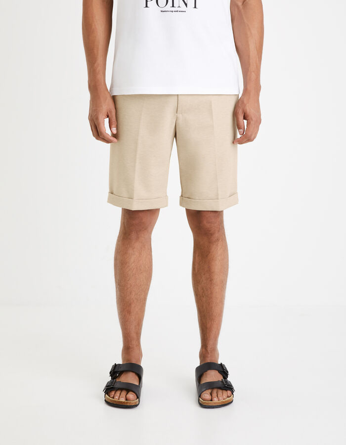 Celio Bermuda En Maille - Beige Clair