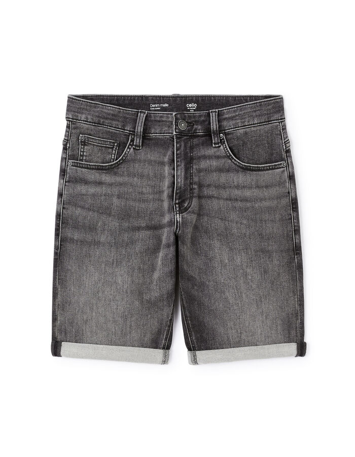 celio Bermuda straight en jean - gris