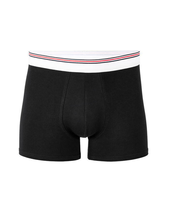 Celio Boxer Coton Stretch Ceinturé Contrastée - Noir
