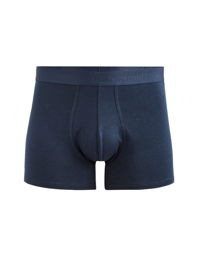 Celio Boxer En Coton Stretch Uni - Marine