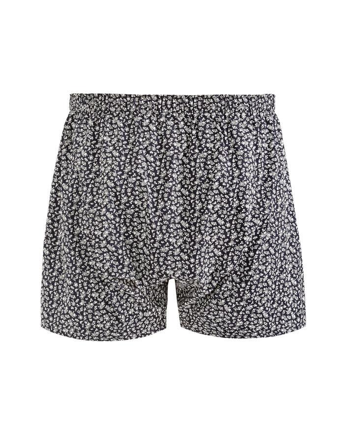 Celio Caleçon 100% Coton Floral - Marine